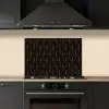 Pijlvorm - Waaier - Goud keuken achterwand spatscherm klein 900 -sfeer1
