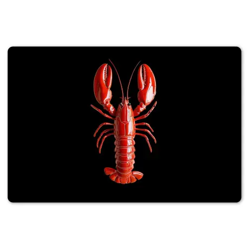 Kreeft - Glossier Rood - Zwart Placemat vinyl groot -zzsfeer1_Kitchenyeah-website