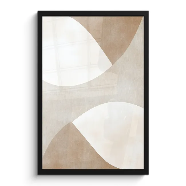 Poster met lijst - Bruin - Japandi - Abstract