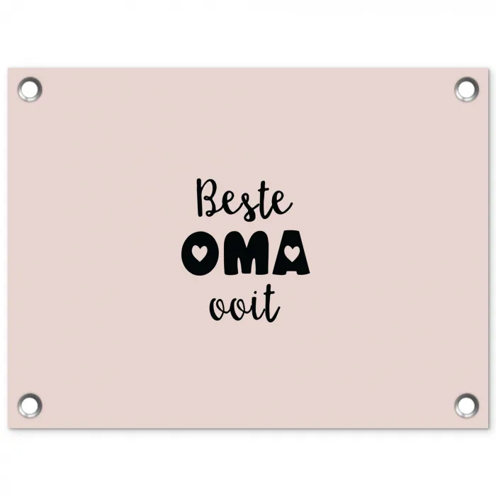 Quotes - Oma - Beste oma ooit - Spreuken tuinposter los doek klein -3d