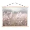 Graspluimen - Wind - Beige - Mistig textielposter latten blank klein -3d