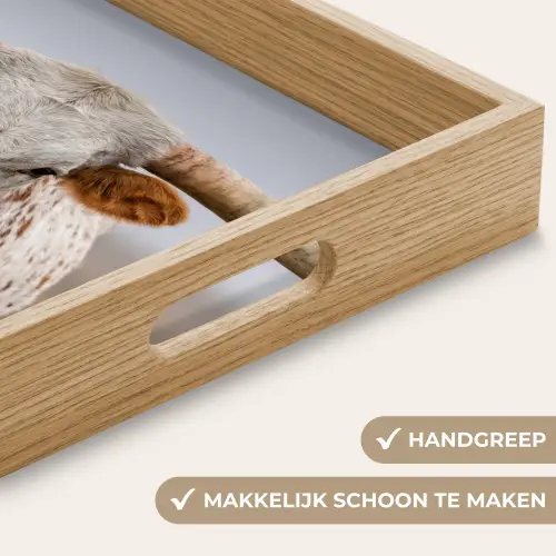 Longhorn - Grasveld - Dier Dienblad Rechthoek middel -USP_HandgreepNL