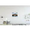 Bomen Frankfurt- Stad - Skyline - Brug textielposter latten blank klein -kinderkamer
