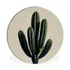 Cactus - Subtiel - Groen Wandcirkel aluminium klein -3d