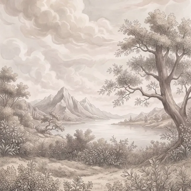 Behang - Landschap - Bergen - Meer - Natuur
