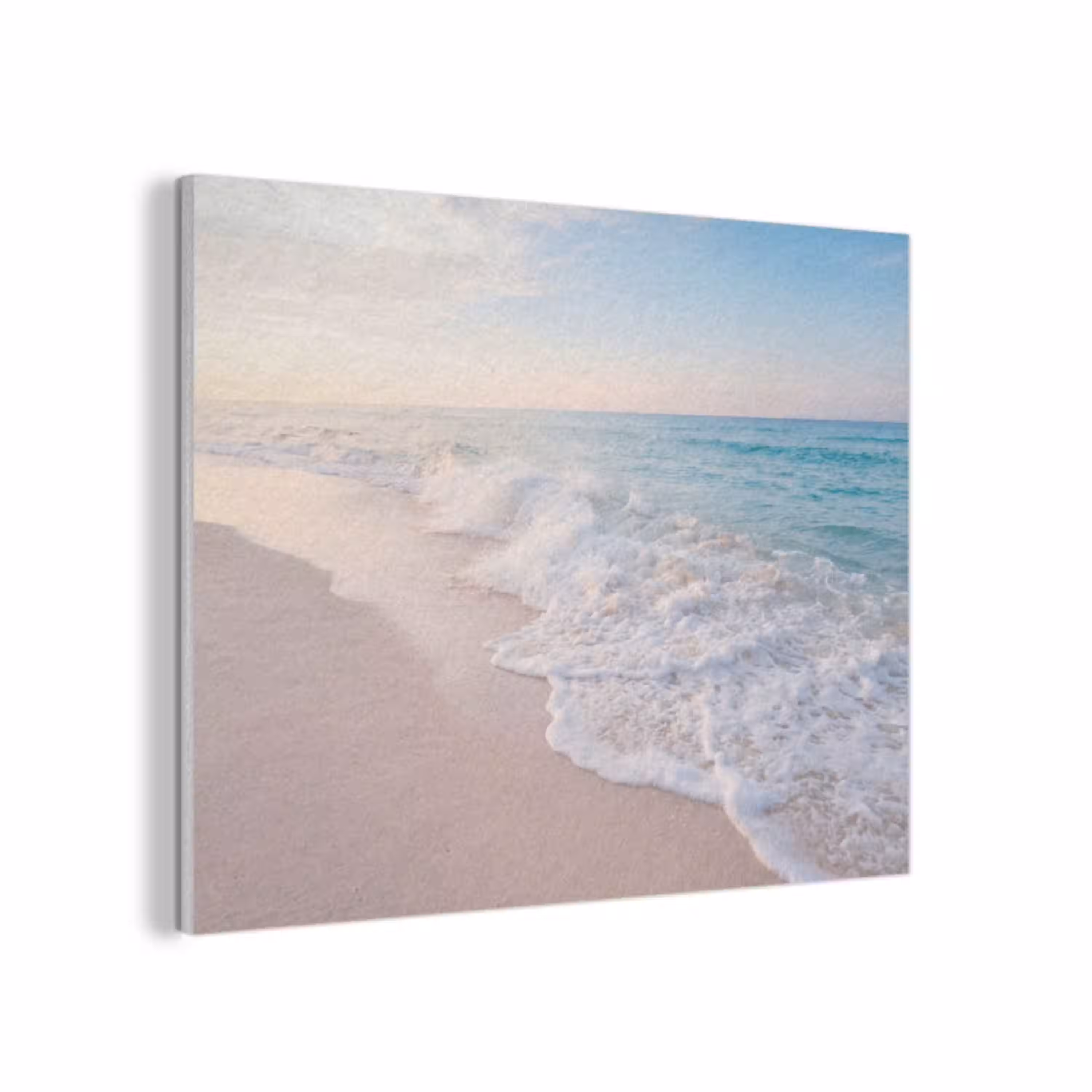 Zee - Golven - Strand - Natuur - Wit PET vilt klein -3d