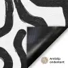 Modern - Lijnen - Zwart Deurmat klein 898 -antislip_NL