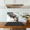 Marmer - Goud - Abstract - Zwart Wit - Luxe keuken achterwand spatscherm klein -sfeer2