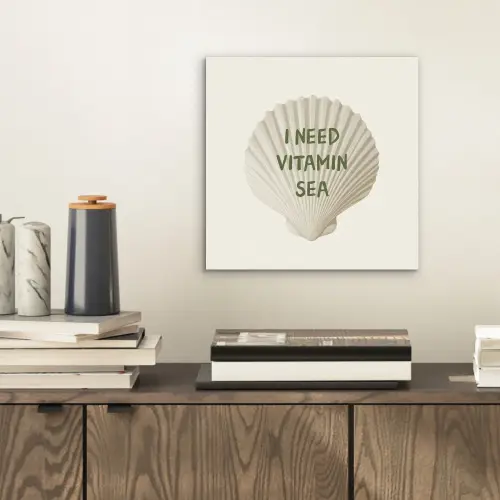 Schelp - Quote - Groen aluminium wit klein -sfeer1