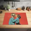 Vrouw - Retro - Discobal - Kus Inductie beschermer vinyl 3mm klein -sfeer5