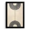 Geometrische bogen - Minimalistisch - Symmetrisch fotolijst zwart zonder passe partout klein -3d