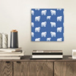 IJsbeer - Patroon - Blauw aluminium wit klein 46 -sfeer1