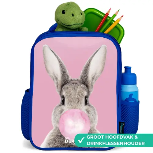 Kauwend knaagje Kinderrugzak - Blauw middel -inhoud_NL