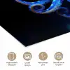 Octopus - Stippen - Blauw - Zee poster papier klein -closeup_NL