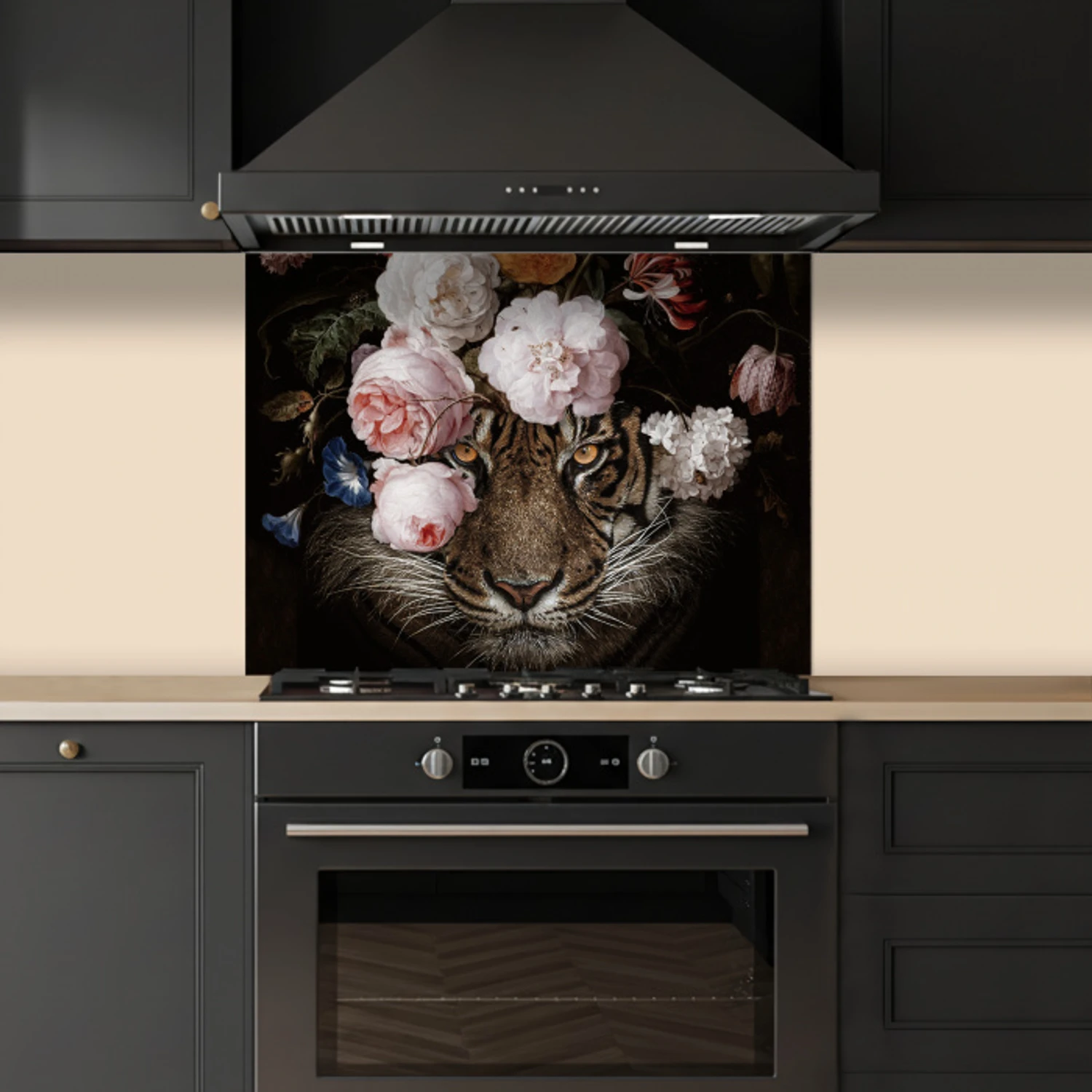 Bloemen - Jan Davidsz de Heem - Tijger - Schilderij - Stilleven - Oude meesters keuken achterwand spatscherm middel -sfeer1