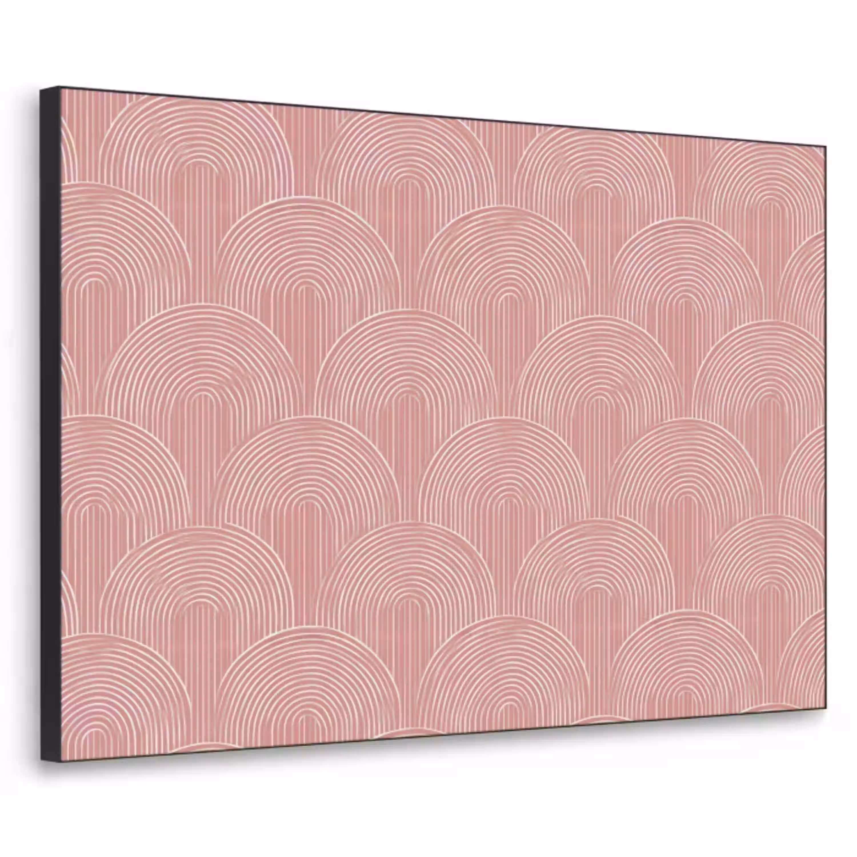 Oudroze - Bogen - Deco - Lijnen Textielframe zwart klein 947 -3d