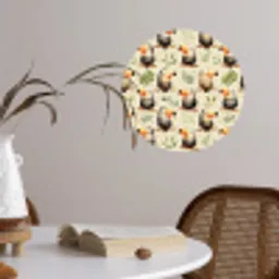 Toekans - Exotisch - Kleurrijk Wandcirkel behangsticker klein 186 -sfeer3