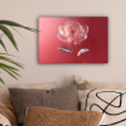 Sierlijk - Bloem - Roze - Glazen canvas 2cm klein -sfeer1