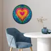 Hart - Tie Dye - Kleurrijk Fotolijst rond zonder passe partout klein -sfeer2