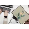Paradijsvogelbloemen - Blauwgroene bladeren - Beige laptophoes neopreen klein -bureau