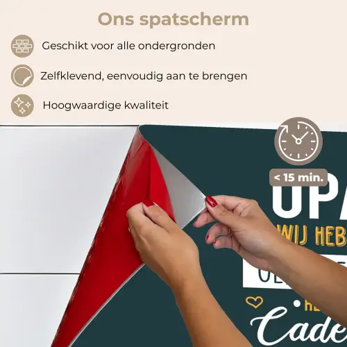 Spreuken - Opa jij hebt ons al - Quotes - Opa keuken achterwand spatscherm klein -spatscherm_NL