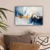 Goud - Blauw - Watercolor - Kunst - Modern canvas 2cm klein -sfeer1