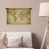 Wereldkaart - Vintage - Antiek - Bruin - Papier Wandkleed katoen klein -sfeer4