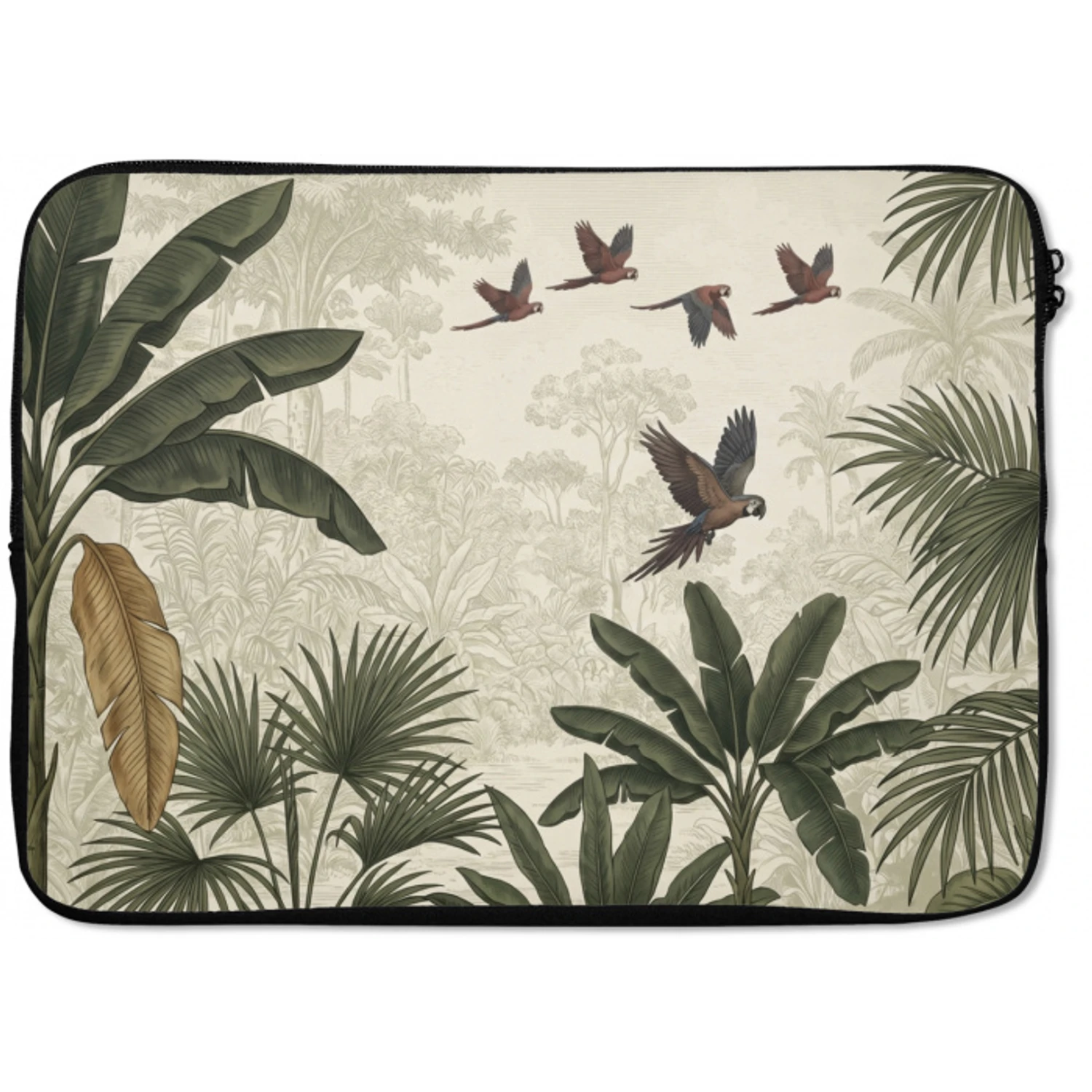 Papagaaien - Jungle - Tropisch - Green laptophoes neopreen klein -zkaufland3dotto