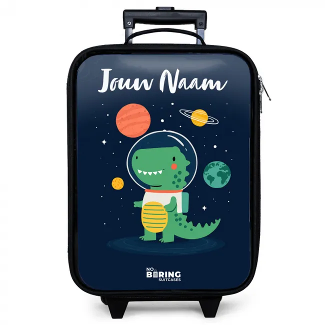 Ruimte - Dino - Planeten - Sterren Kinderkoffer - Zwart klein -zzz_website3d