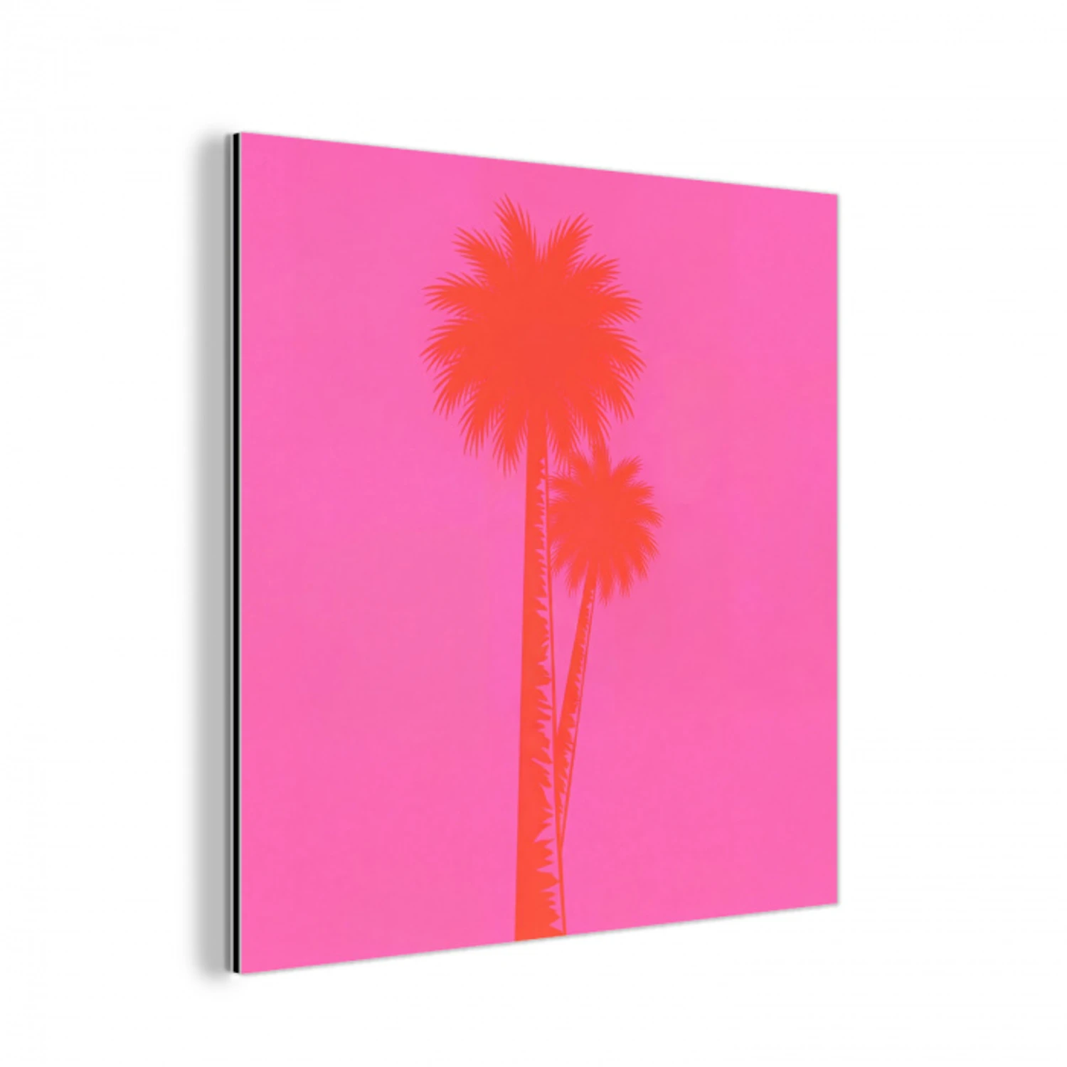 Palmbomen - Modern - Roze aluminium wit klein -3d
