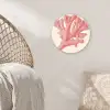 Koraal - Stipjes - Roze Wandcirkel kunststof plaat 5mm dik klein -sfeer5