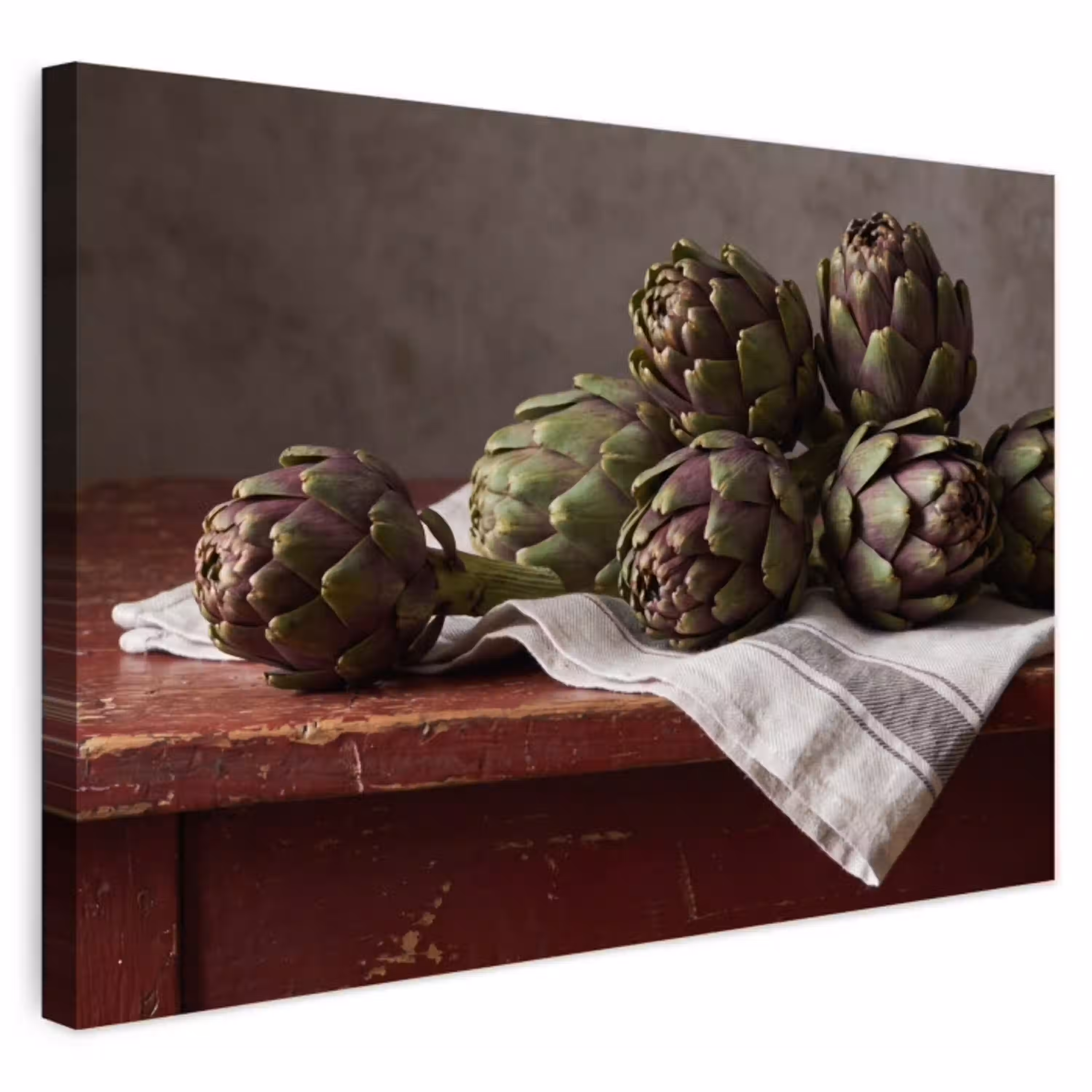 Artisjok - Eten - Rustiek Tuinposter op houten frame 2 cm dik klein -3d