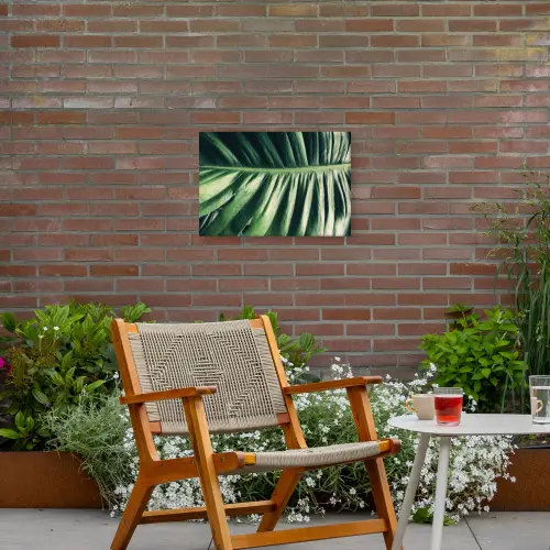 Bladeren - Tropisch - Jungle Tuinposter op houten frame 2 cm dik klein -sfeer3