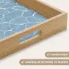 Organisch - Patroon - Blauw Dienblad Rechthoek middel 911 -USP_HandgreepNL