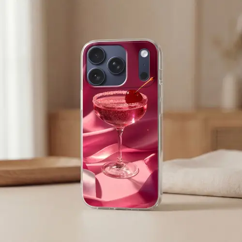 Cocktail - Pink - Luxe Telefoonhoesje iPhone 17 Pro klein -sfeer2