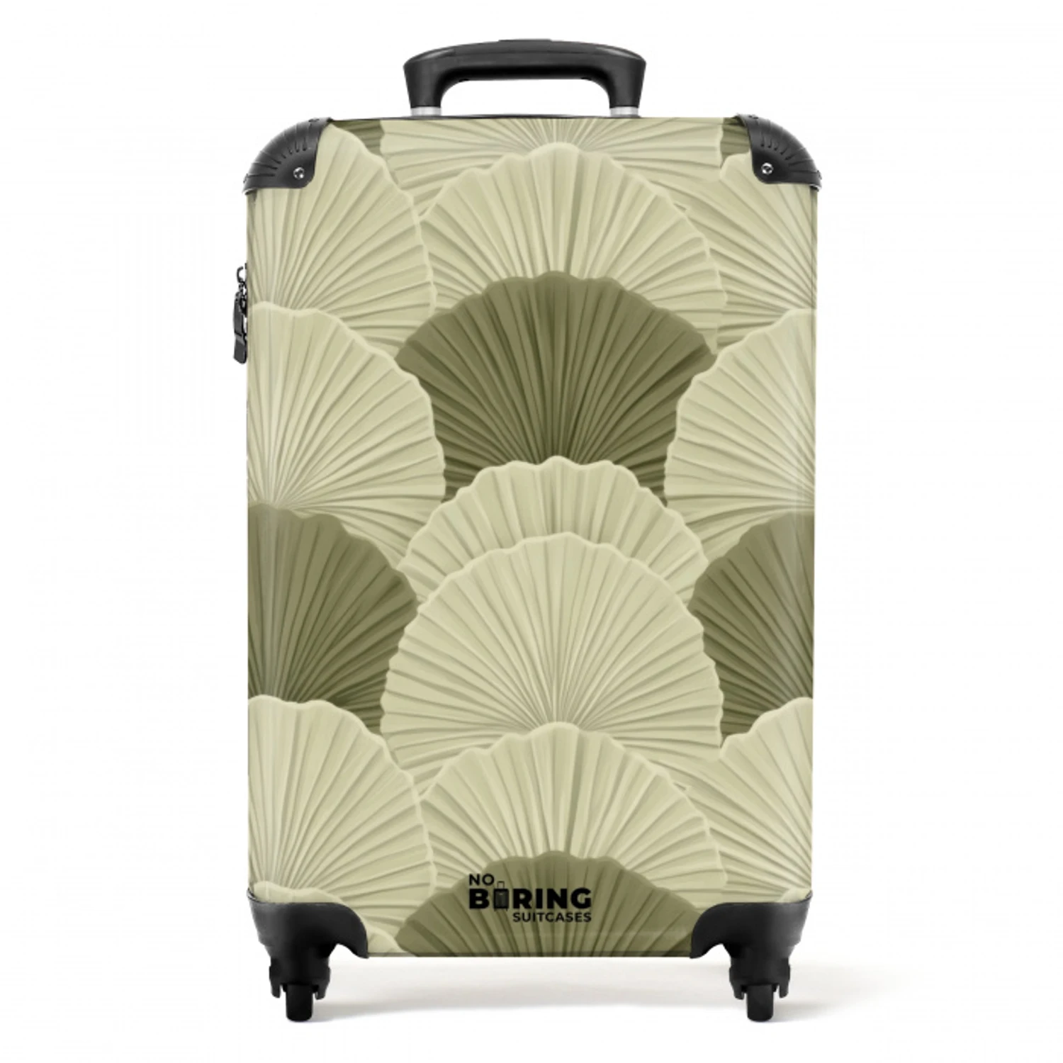 Bladeren - Structuur - Groen NBS - Handbagage koffer - Volwassenen Unisex middel -productfoto_recht
