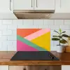 Driehoeken - Kleurrijk - Abstract keuken achterwand spatscherm klein -sfeer2