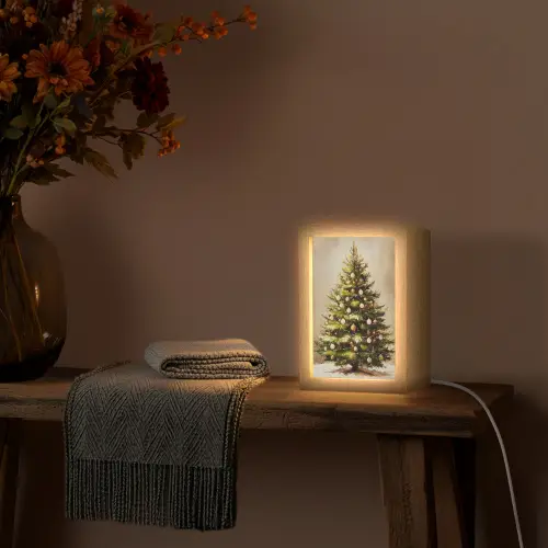 Kerst - Sfeer - Groen Light Box met kabel (Tafellamp) klein -sfeer4