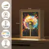 Paardenbloem - Graffiti - Kleurrijk - Bloemen - Natuur Light Box met kabel (Tafellamp) klein -USP_NL