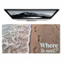 Where to next - Strand - Voetstappen Muismat XXL klein -zzz3d