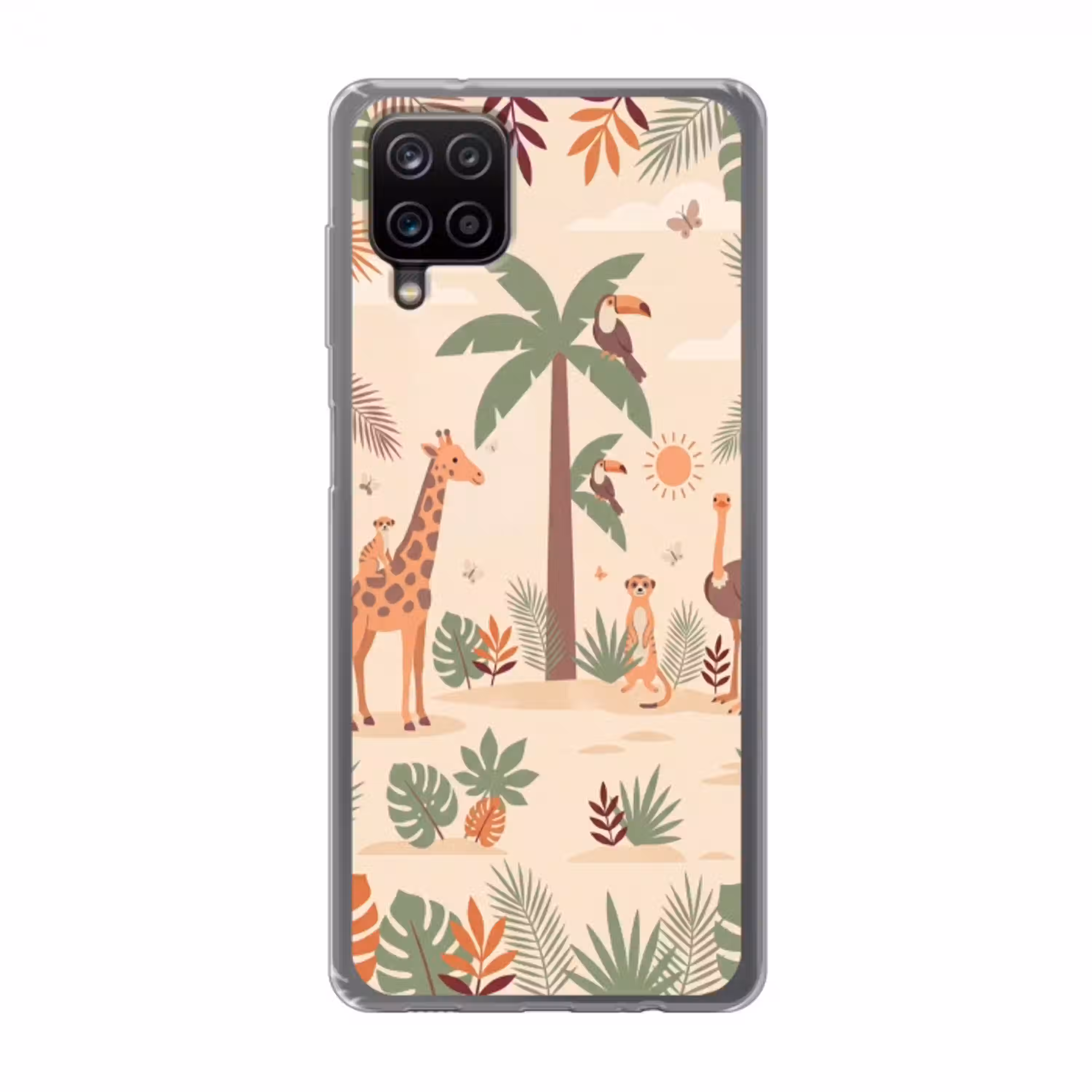 Dieren - Tropisch - Safari - Kleurrijk Telefoonhoesje Samsung Galaxy A12 klein -3d
