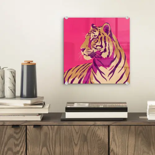 Tijger - Modern - Neon plexiglas 5mm klein -sfeer1