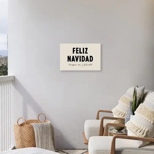 Kerst - Quotes - Feliz navidad - Kerstmis - Feestdagen Tuinposter op houten frame 2 cm dik klein -sfeer1