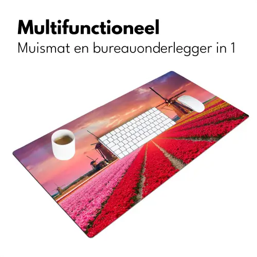 bloemen-tulpen-bloemenveld-molens-holland Muismat XXL klein -sfeer4