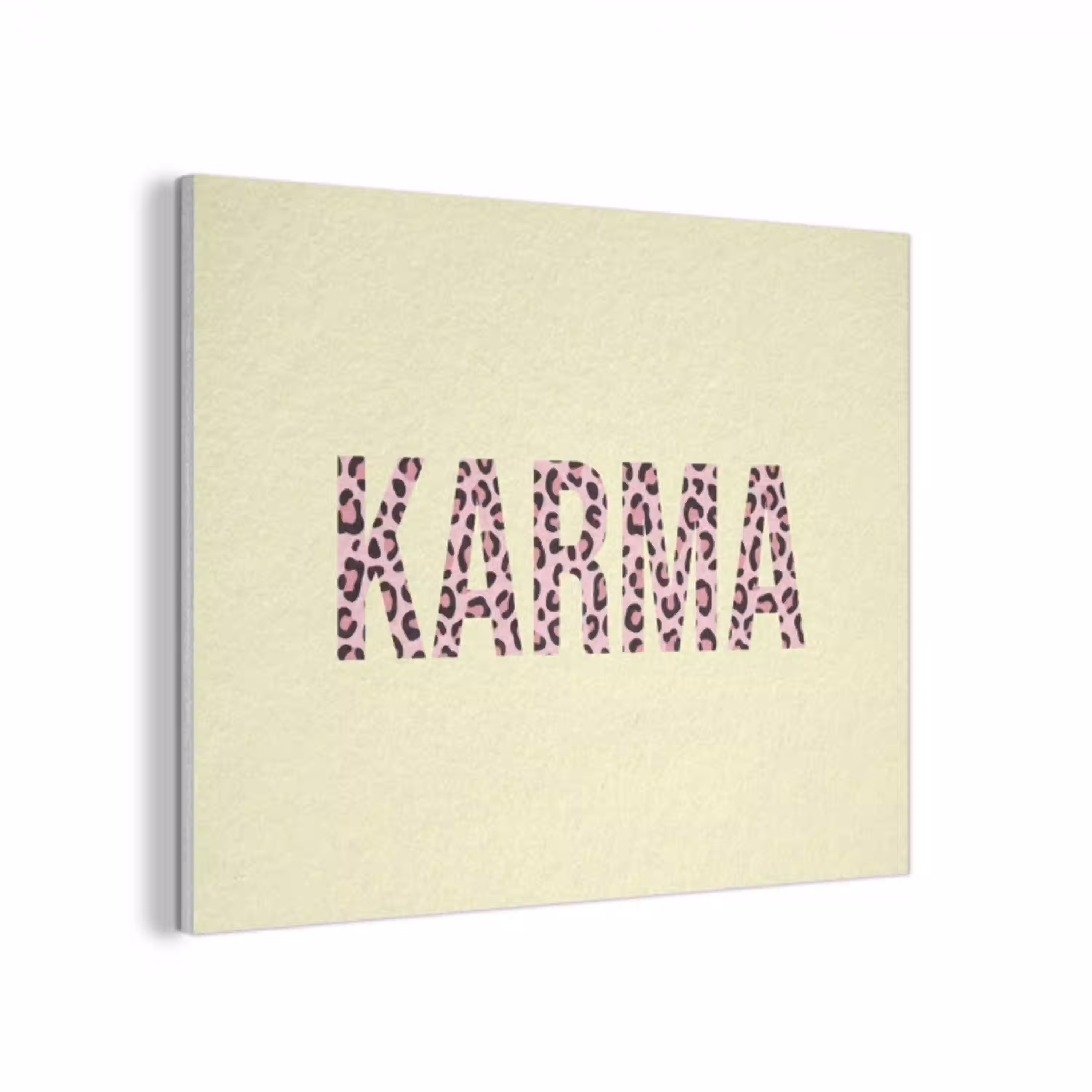 Karma - Luipaardprint - Geel PET vilt klein -3d