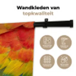 Veren - Ara - Kleurrijk Wandkleed katoen klein -sfeer2