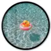 Badeend - Zwemband - Geel Fotolijst rond zonder passe partout klein -3d