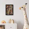 Bloemen - Vlinder - Design - Kunst - Abstract - Schilderij - Oude meesters fotolijst zwart zonder passe partout klein -usfeer4_kinderkamer