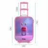 Roze harig monster met grote ogen Kinderkoffer - Roze klein -productfoto_formaten