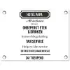 Spreuken - Hotel papa - Quotes - Vader tuinposter los doek klein -3d